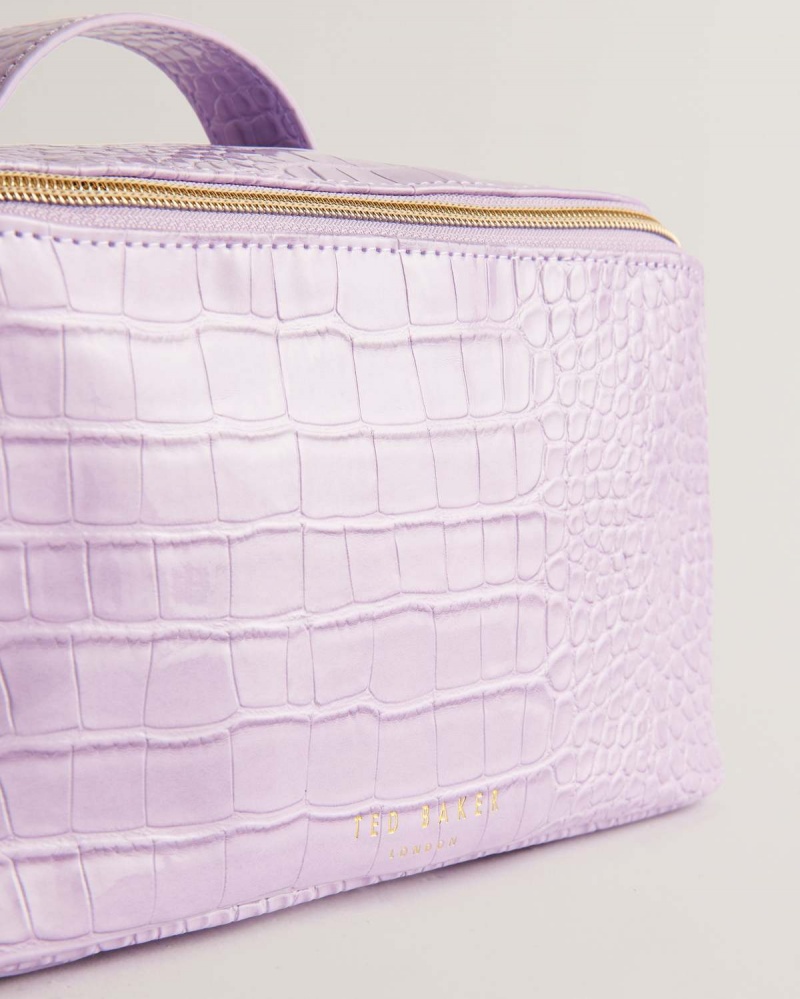 Ted Baker HAANAS Imitation Croc Washbag Lilac | 478SYZGDE