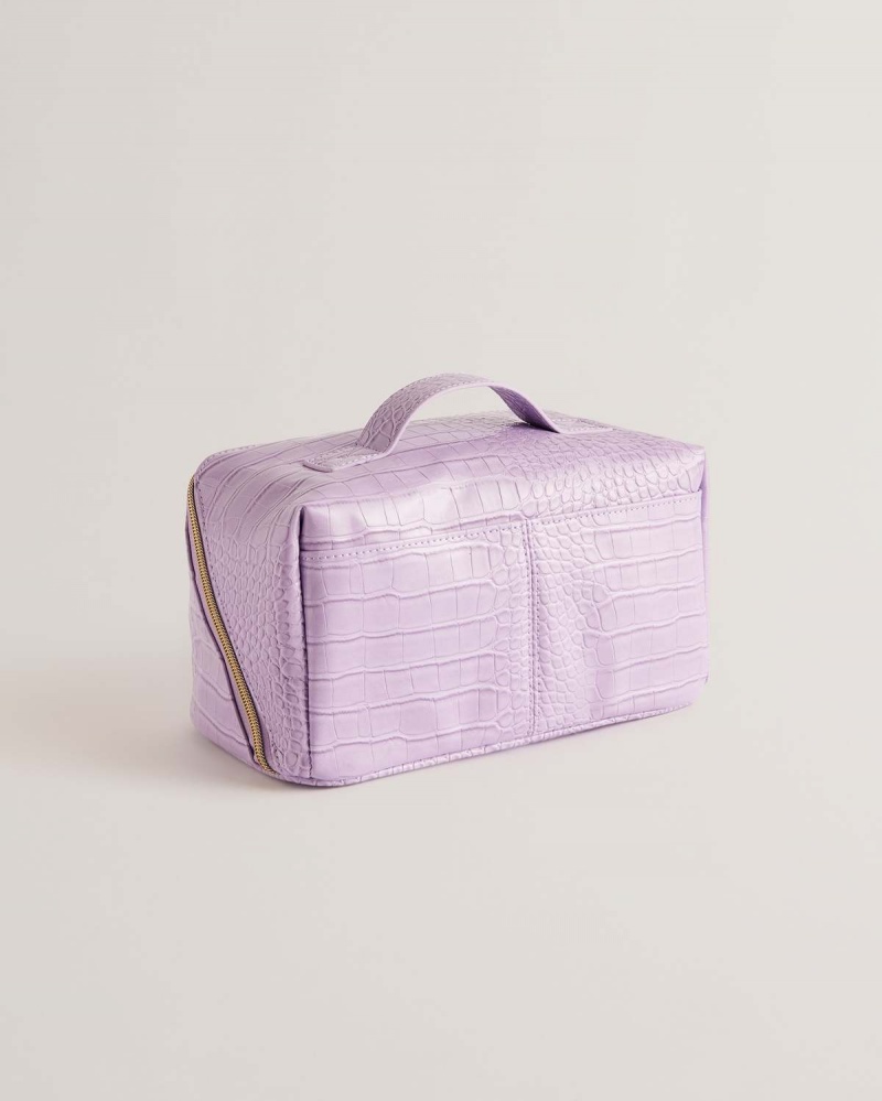 Ted Baker HAANAS Imitation Croc Washbag Lilac | 478SYZGDE