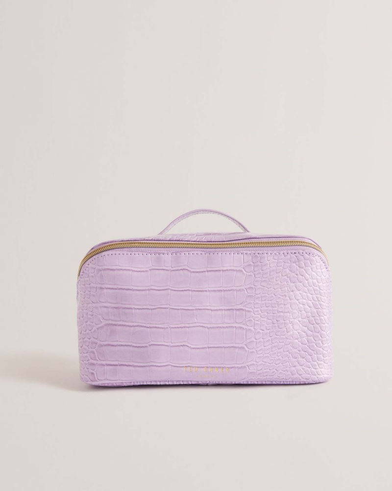 Ted Baker HAANAS Imitation Croc Washbag Lilac | 478SYZGDE