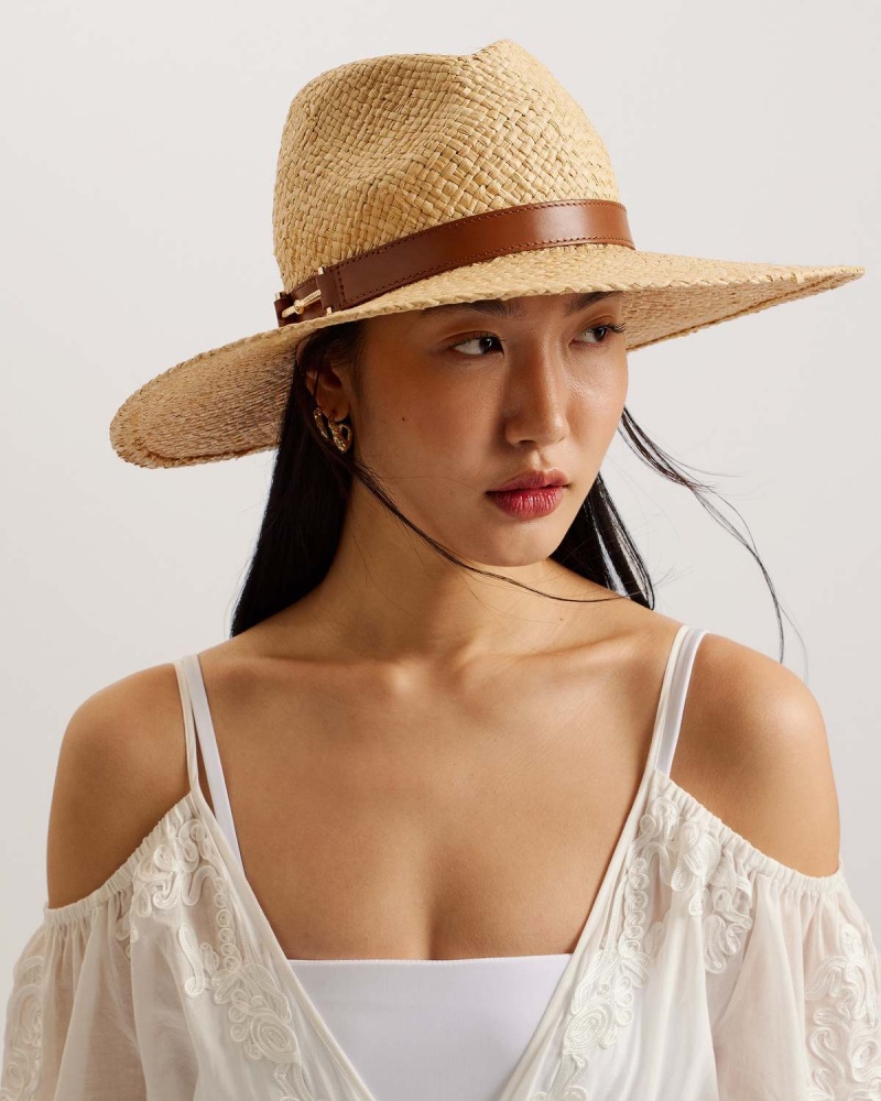 Ted Baker HARIETS Straw Hat Natural | 928MCTVKS