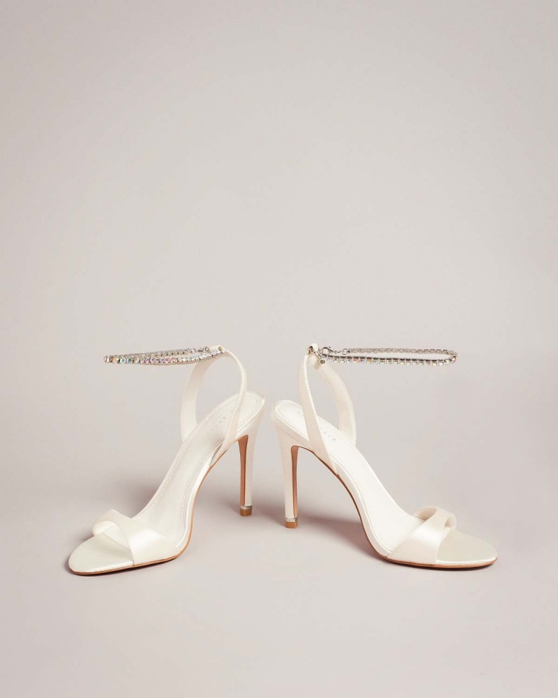 Ted Baker HEDREE Jewellery Curea Satin Sandal Ivory | 153MOLRQP