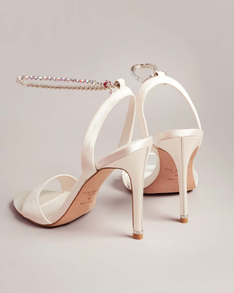 Ted Baker HEDREE Jewellery Curea Satin Sandal Ivory | 153MOLRQP