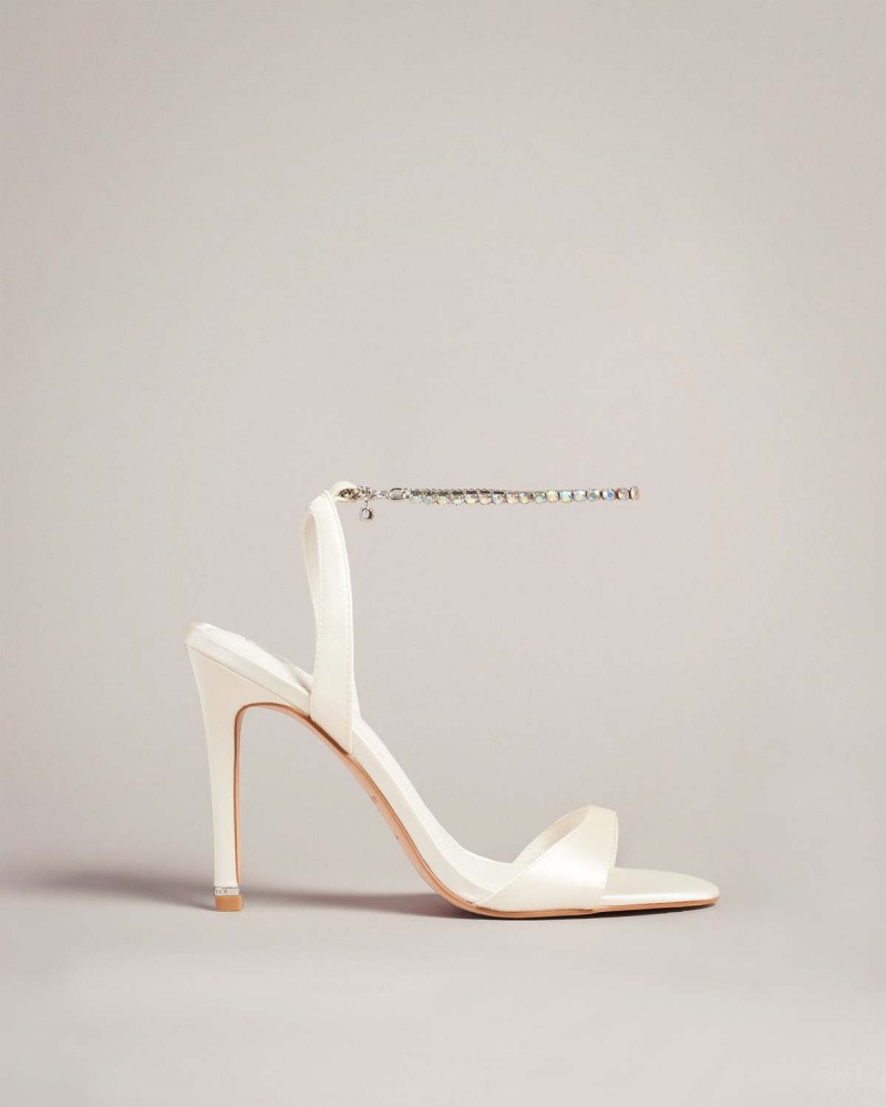 Ted Baker HEDREE Jewellery Curea Satin Sandal Ivory | 153MOLRQP