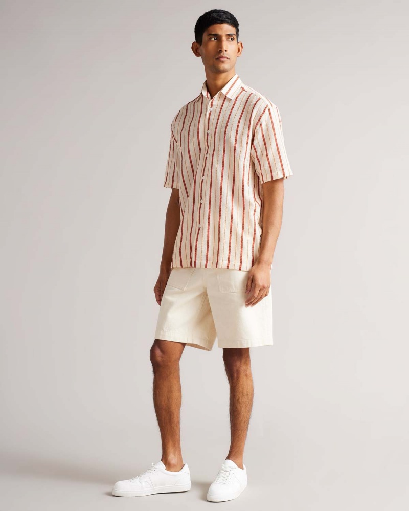 Ted Baker HILLMA SS Seersucker Stripe Shirt Roz | 164NOIGEU