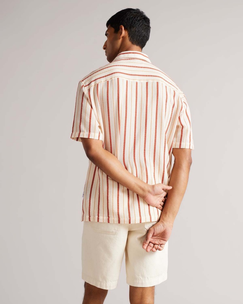 Ted Baker HILLMA SS Seersucker Stripe Shirt Roz | 164NOIGEU