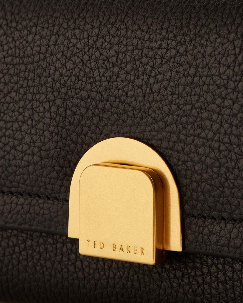 Ted Baker IMIELDI Lock Detail Fold over Purse Negrii | 451QAEYLU