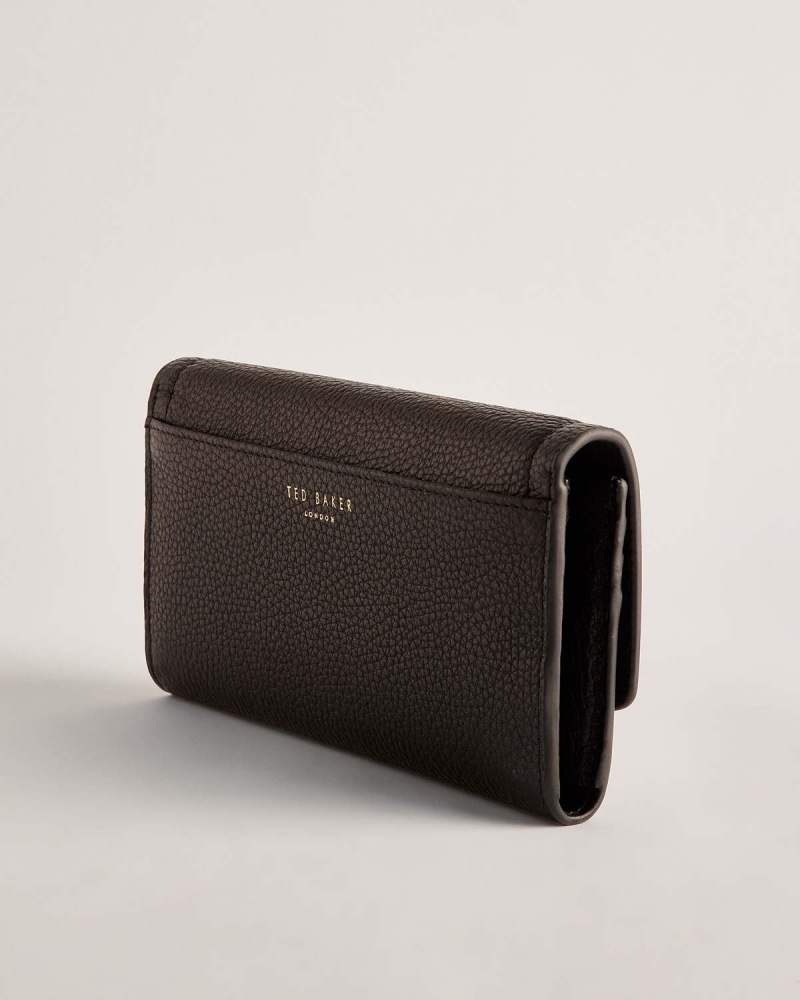 Ted Baker IMIELDI Lock Detail Fold over Purse Negrii | 451QAEYLU