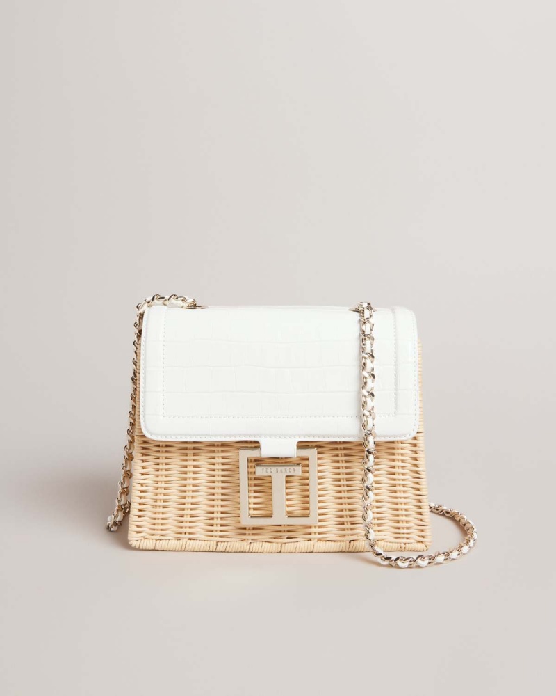 Ted Baker JAYLISI Imitation Croc Basket Bag Natural | 135WLYBGR