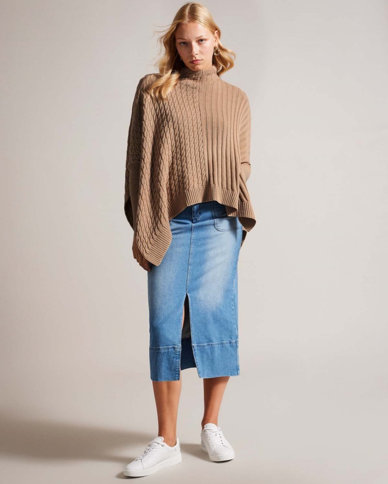 Ted Baker JOILLA Funnel Neck Jumper Natural | 931PQXUWO