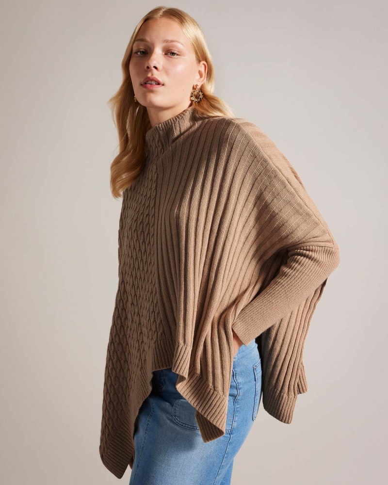 Ted Baker JOILLA Funnel Neck Jumper Natural | 931PQXUWO