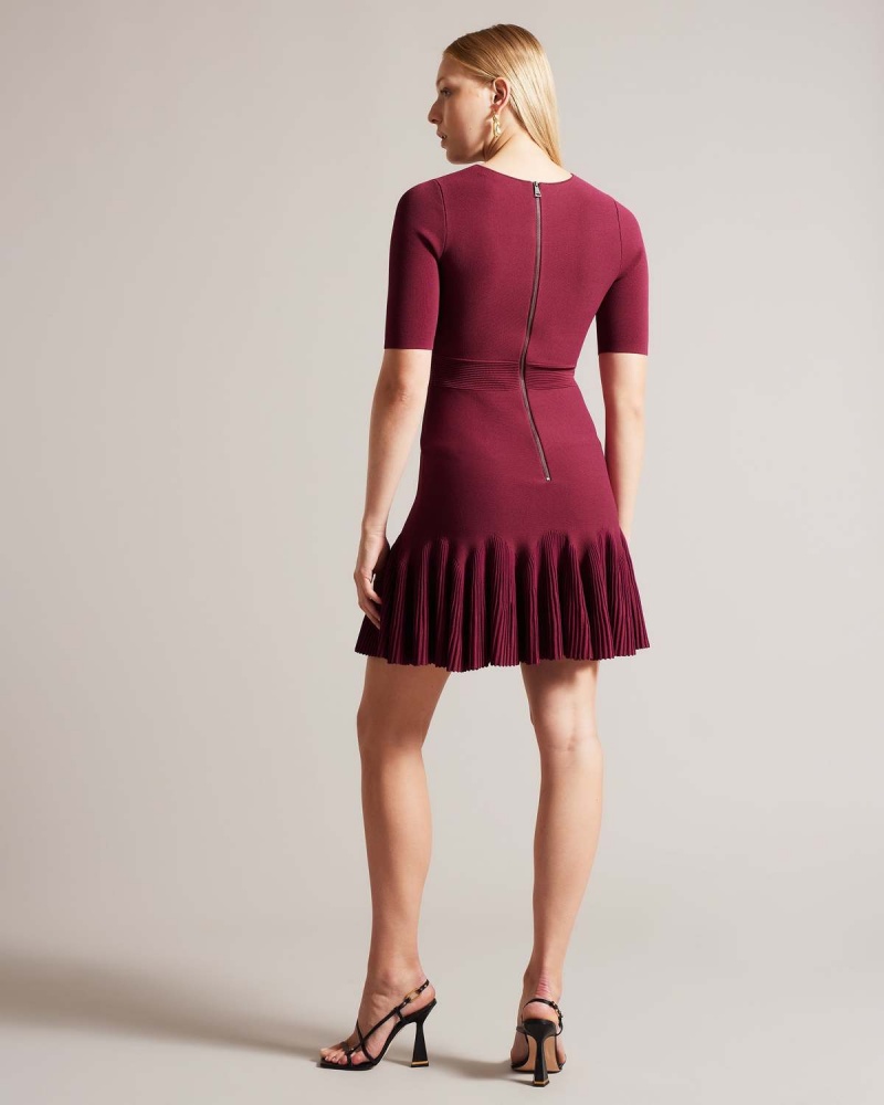 Ted Baker JOSAFEE Fit and Flare Tricotate Rochie Negrii | 985RKTJQC