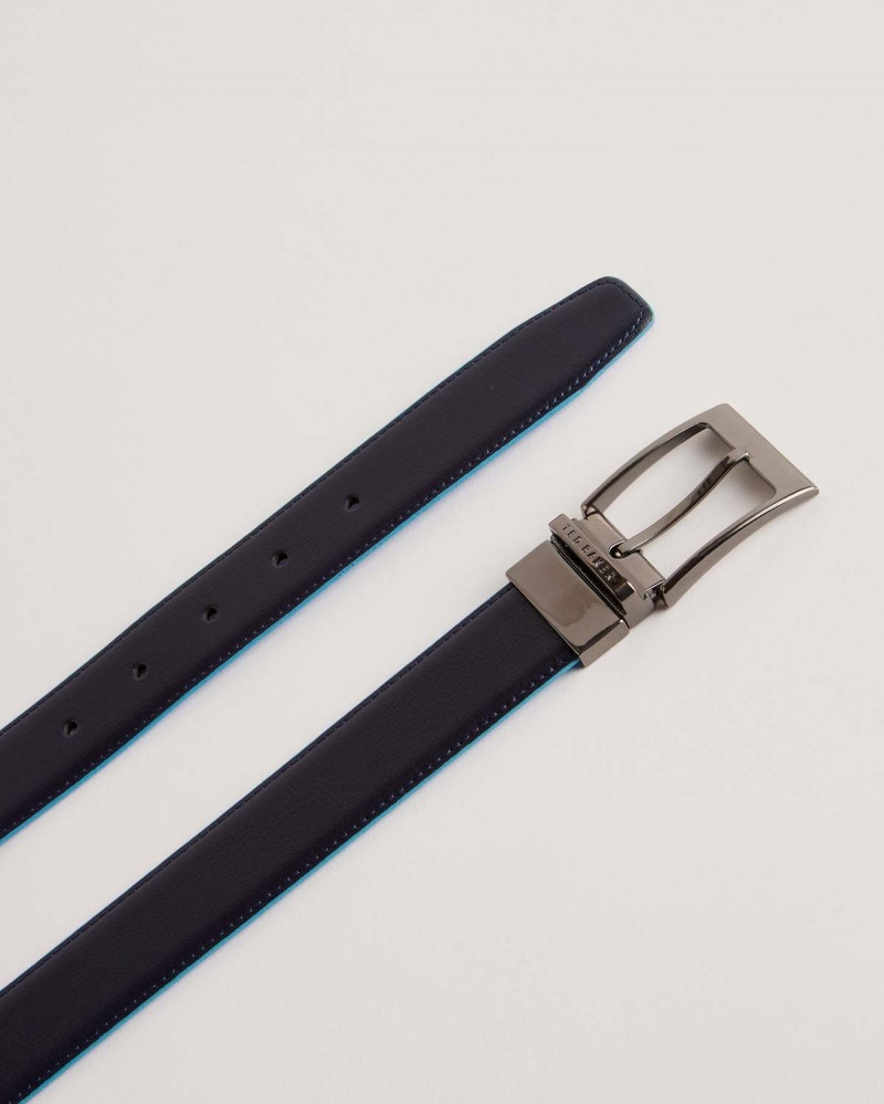 Ted Baker KACIN Reversible Colour Pop Piele Belt Bleumarin | 769EGHNDS