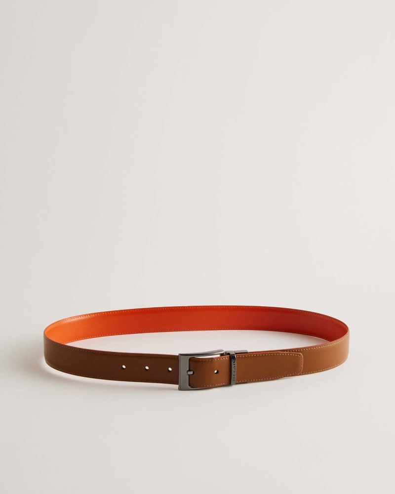 Ted Baker KACIN Reversible Colour Pop Piele Belt Bleumarin | 769EGHNDS