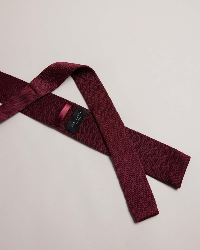 Ted Baker KELMIS Diamond Texture Tricotate Tie Dk-red | 064JVGPWD