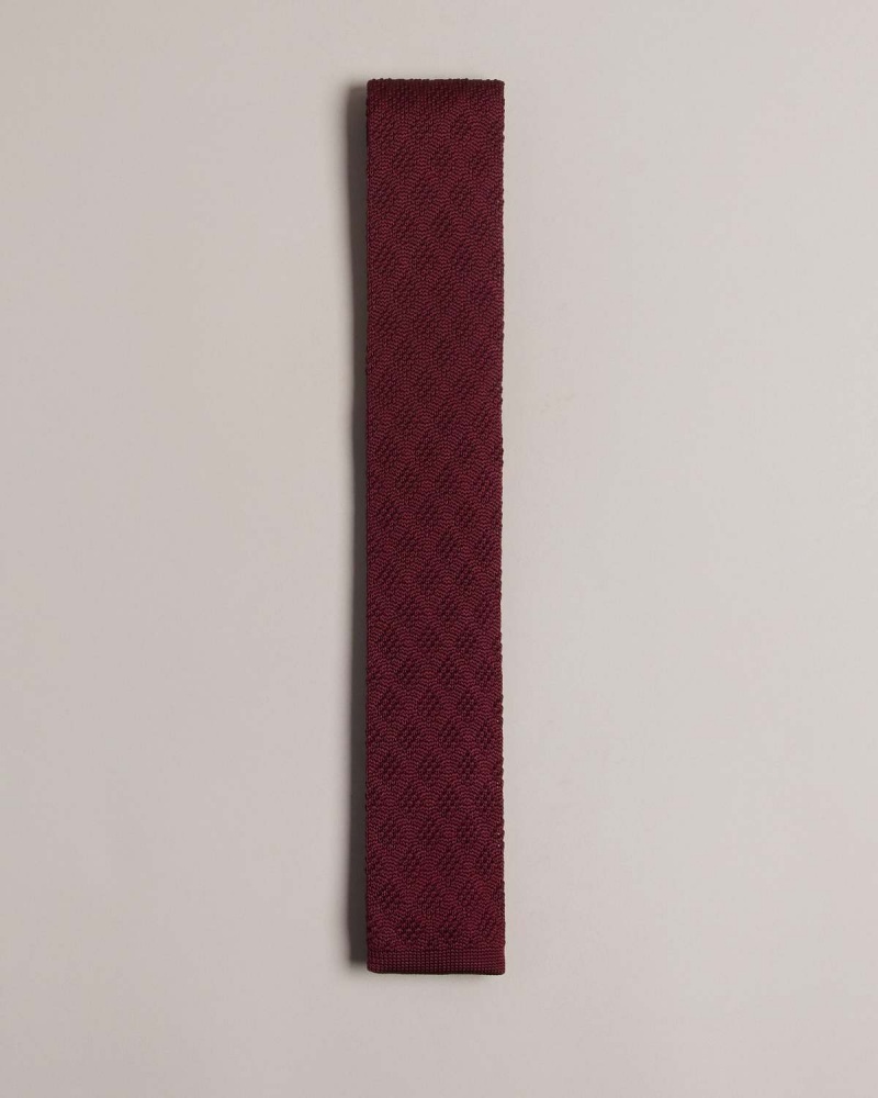 Ted Baker KELMIS Diamond Texture Tricotate Tie Dk-red | 064JVGPWD