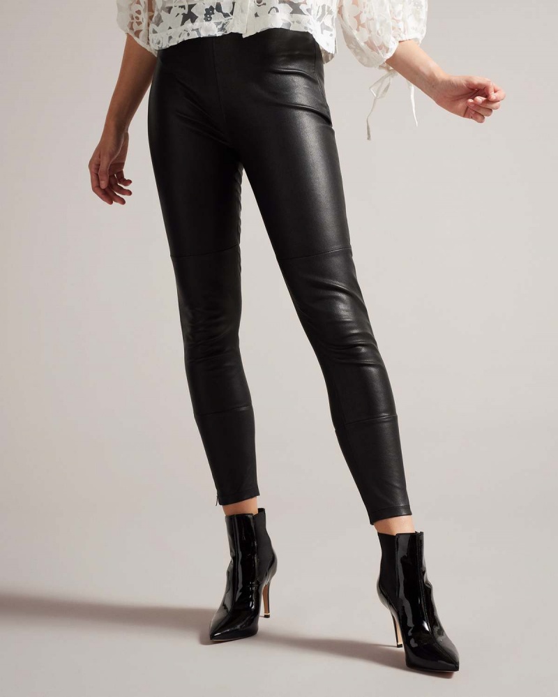 Ted Baker KIRRENN Stretch Piele Legging Negrii | 137OWQPIH