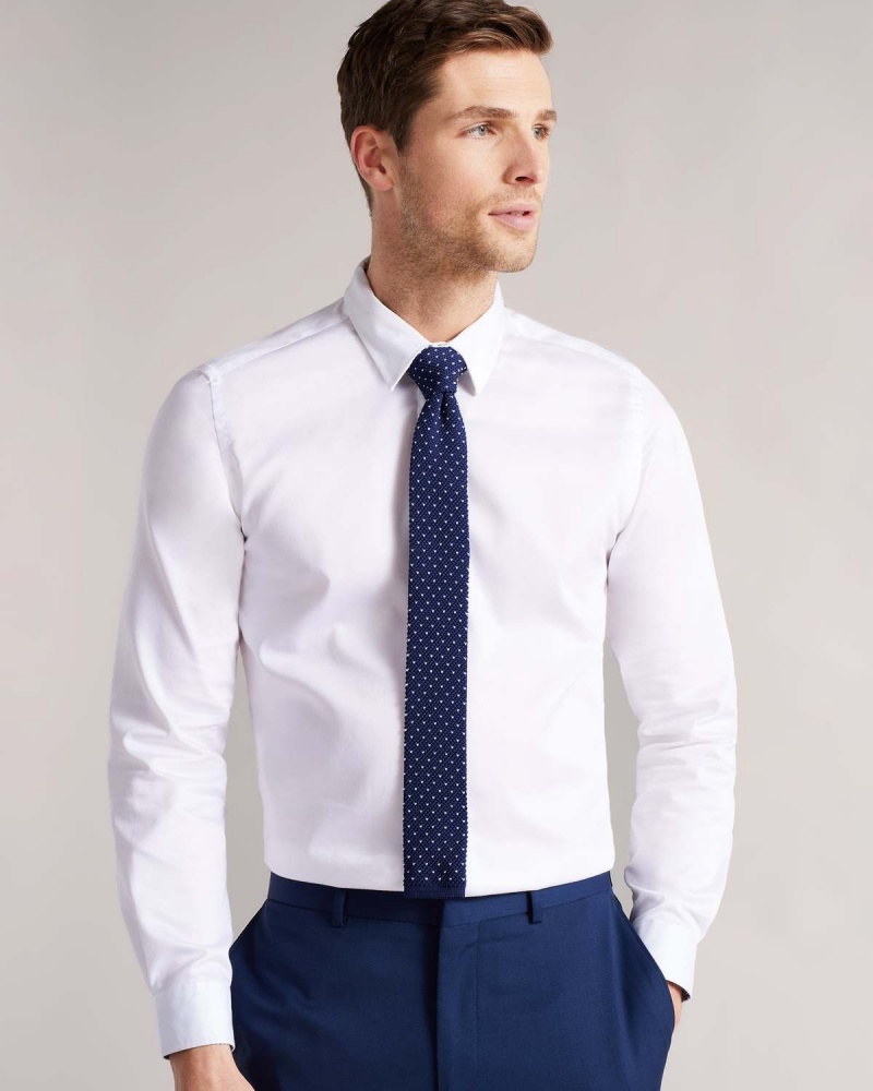 Ted Baker KNITENA Spot Tricotate Tie Bleumarin | 832SGHRNO