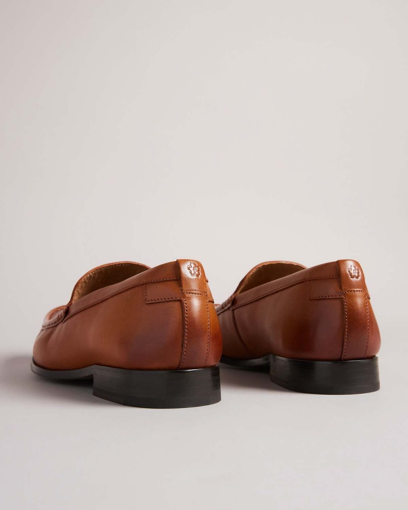 Ted Baker LABI Piele Penny Loafer Tan | 634YGLXOK