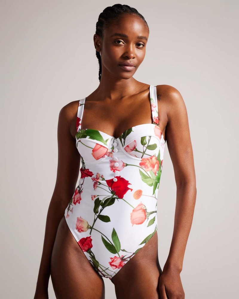 Ted Baker LARANAA Cupped Swimsuit Albi | 419GWVCKX