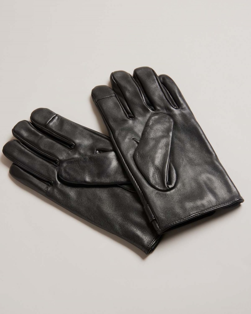 Ted Baker LIAMMM House Check Etched Gloves Negrii | 913OIZSWU