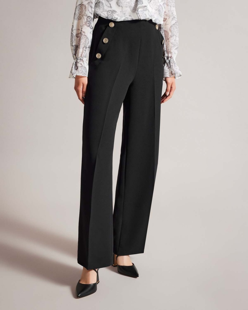 Ted Baker LLAYLAT High Waisted Largi Leg Twill Trouser Albi | 375FWGDQT