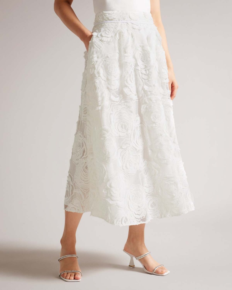 Ted Baker LOUELAA Midi Skirt with Pleats Albi | 452LVKBZA