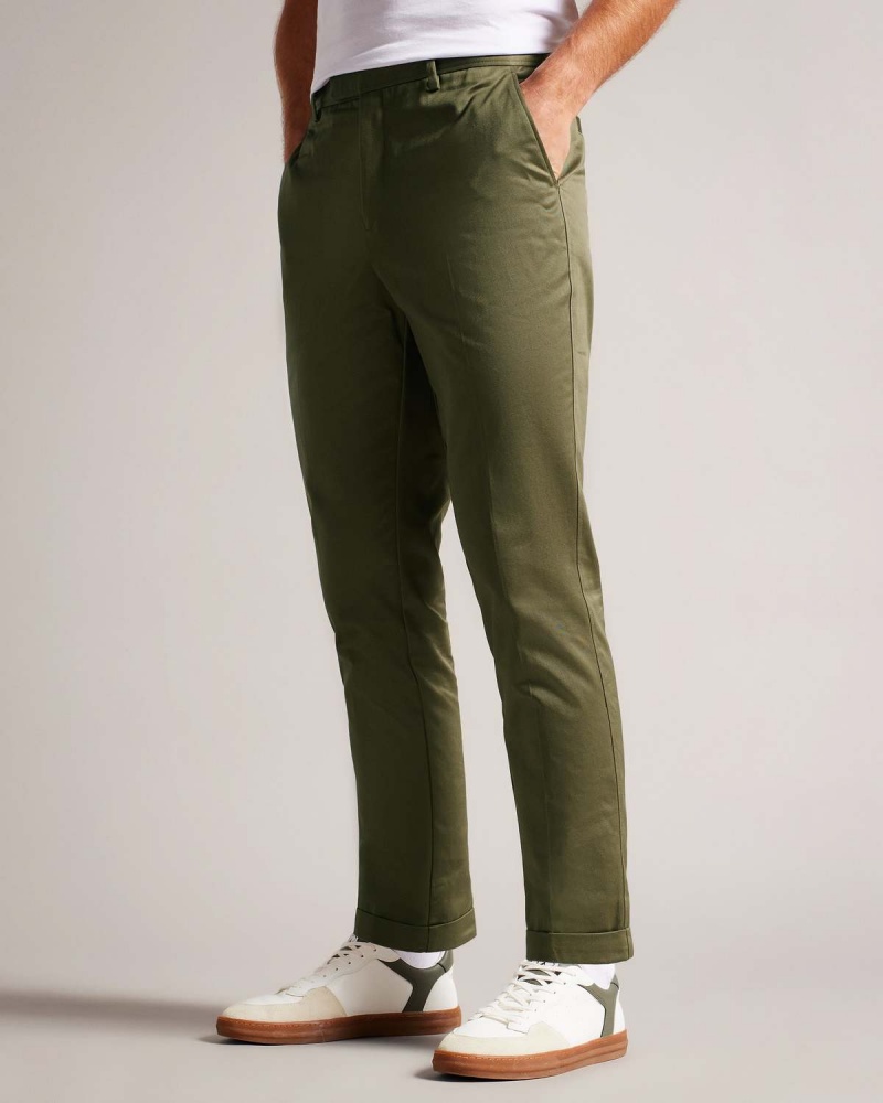 Ted Baker LUCIANT Slim Fit Twill Trouser Albastru Deschis | 014ENCWZY