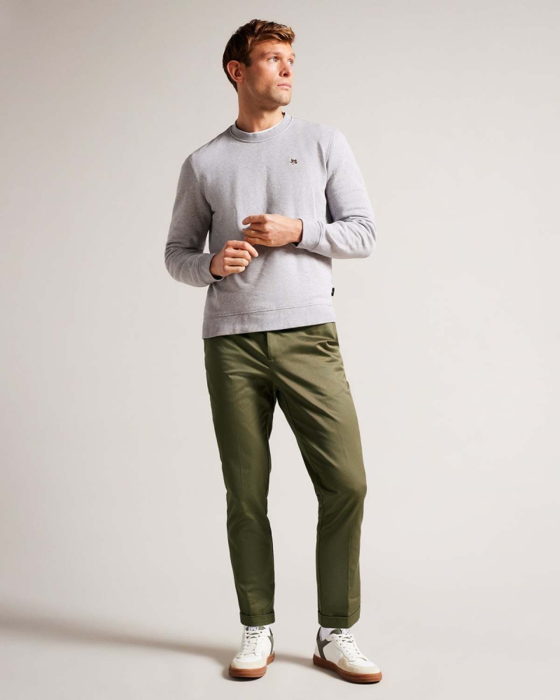 Ted Baker LUCIANT Slim Fit Twill Trouser Albastru Deschis | 014ENCWZY