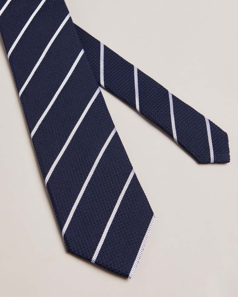 Ted Baker LUCIIO Narrow Stripe Tie Bleumarin | 193EHMSZV