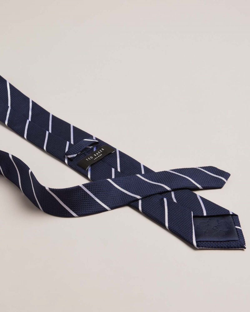 Ted Baker LUCIIO Narrow Stripe Tie Bleumarin | 193EHMSZV