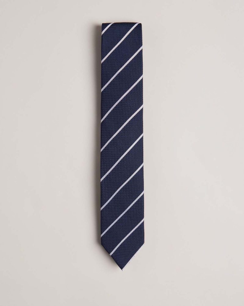 Ted Baker LUCIIO Narrow Stripe Tie Bleumarin | 193EHMSZV