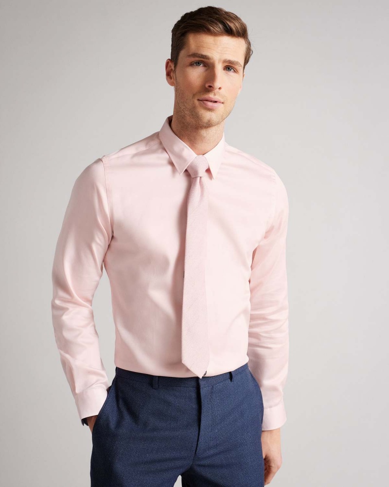 Ted Baker MAELOSS LS Slim Fit Shirt Pl-pink | 789DSHZPU