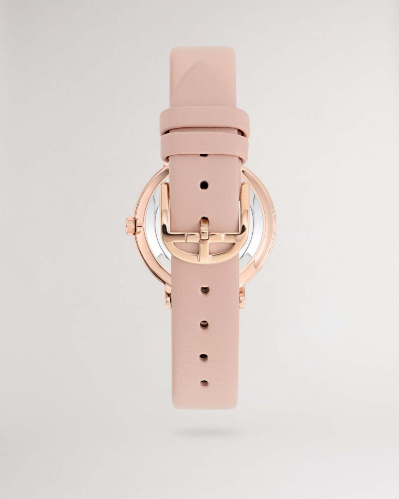 Ted Baker MARABEL BKPPH Printed Dial Eco Piele Curea Watch Roz | 146WNLOVP