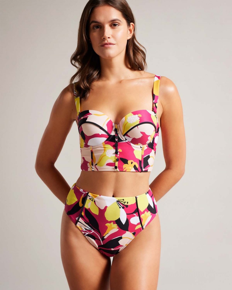 Ted Baker MARTHYA High Waisted Bikini Bottoms Nude | 368UJDMKL