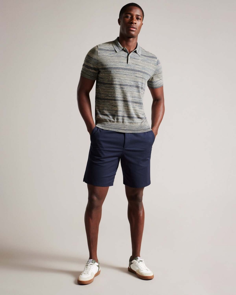 Ted Baker MAUDA SS Ombre Tricotate Polo Stone | 381SZUNFX