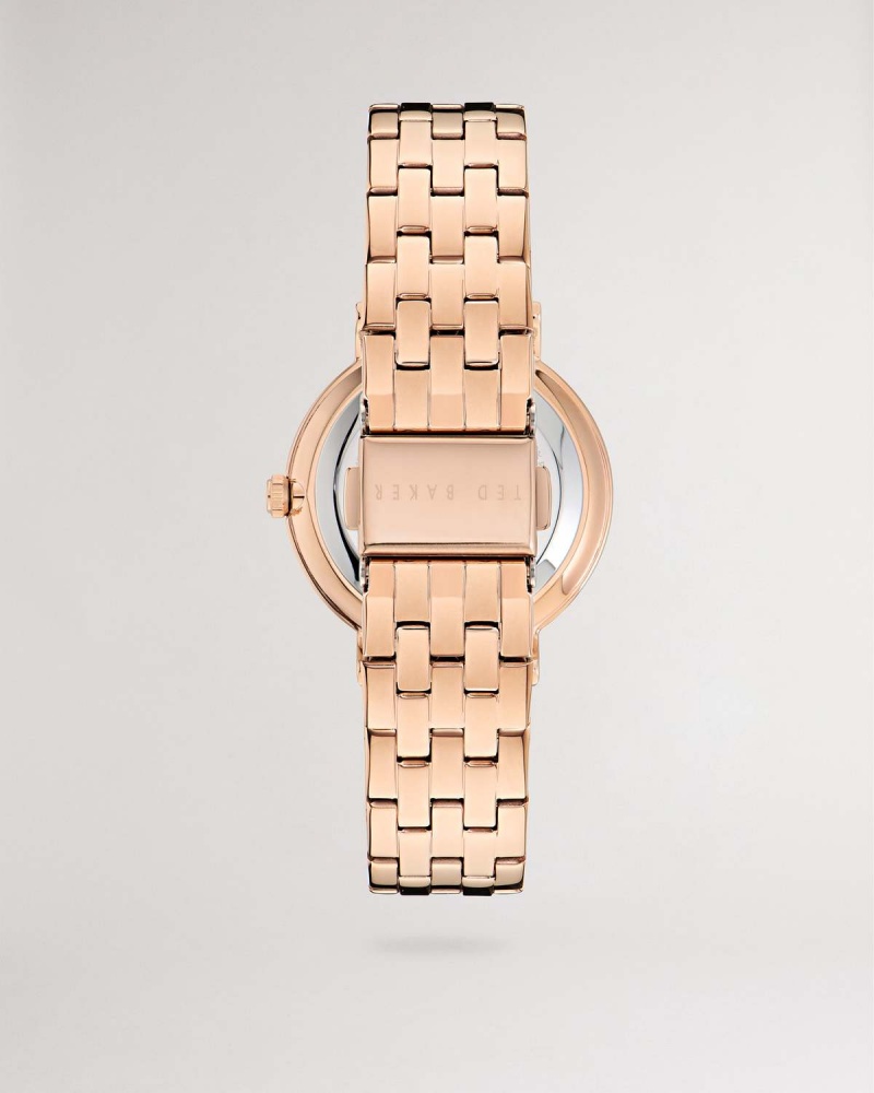 Ted Baker MIRIBEE BKPPH Printed Dial Bracelet Watch Rosegold | 843YSOXVW