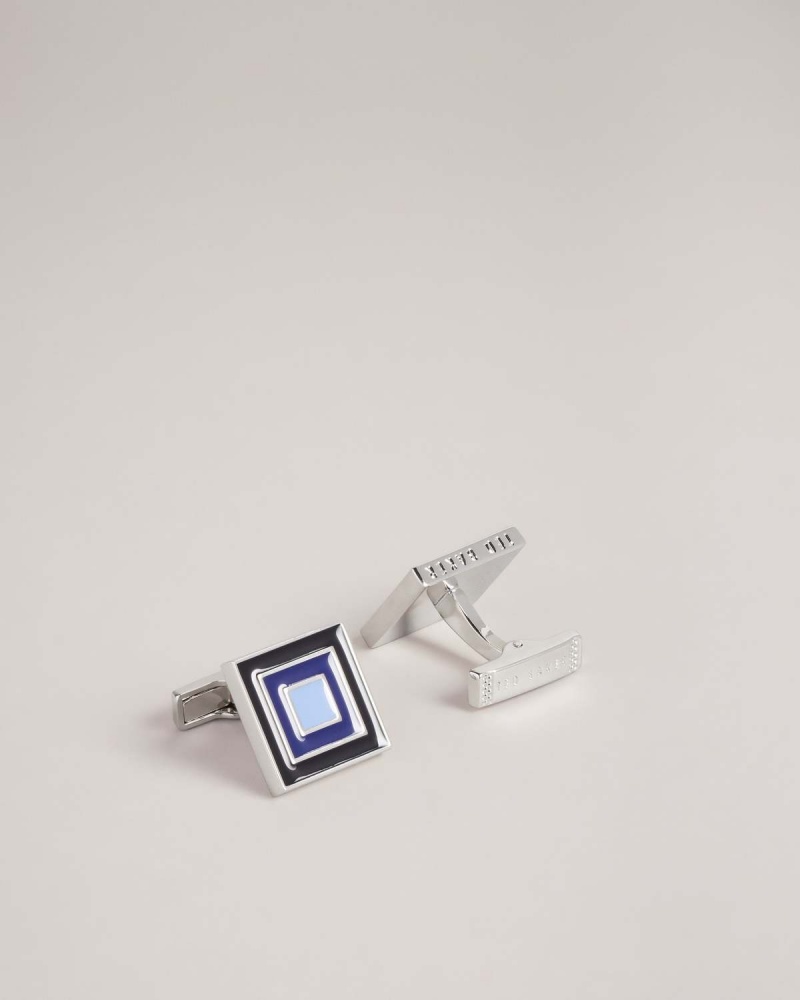 Ted Baker MULTII Layered Square Cufflinks Argintii | 465GEKXAH