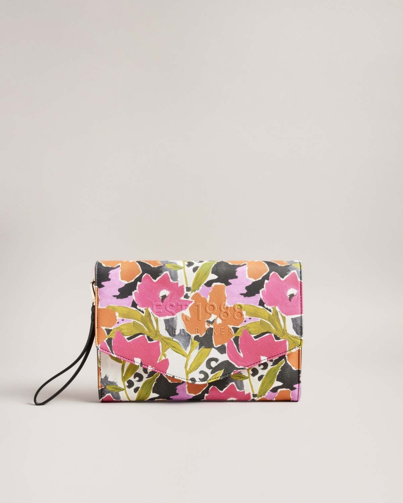 Ted Baker Magnoly Printed Magnolia Pouch Roz | 356AKPCIQ