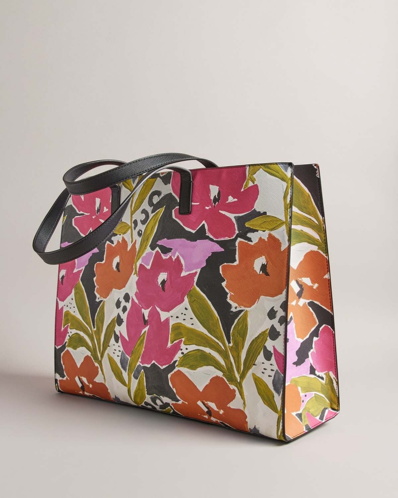 Ted Baker Malacon Printed Magnolia E/W Icon Bag Roz | 048NRGYVH