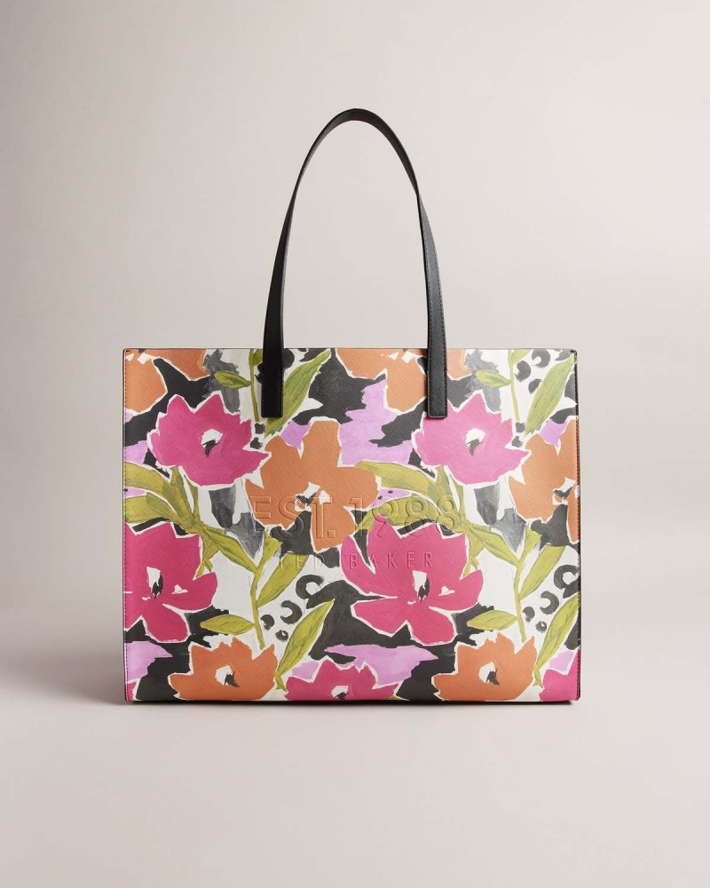 Ted Baker Malacon Printed Magnolia E/W Icon Bag Roz | 048NRGYVH