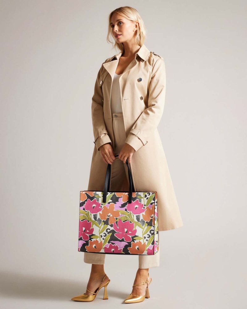 Ted Baker Malkcon Printed Magnolia Small Icon Bag Roz | 517VRFJPN