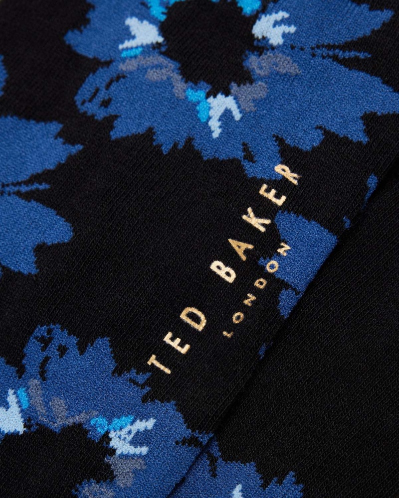 Ted Baker NEWFLOR Floral Pattern Sock Natural | 198XNLVAE