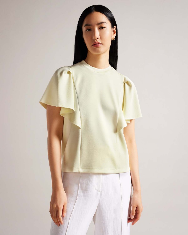 Ted Baker NIKILAA Boxy Tshirt with Angel Sleeves Albi | 182MRZCOL