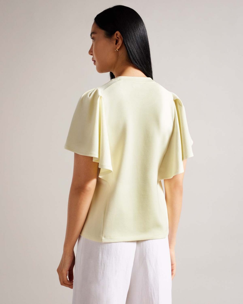 Ted Baker NIKILAA Boxy Tshirt with Angel Sleeves Albi | 182MRZCOL