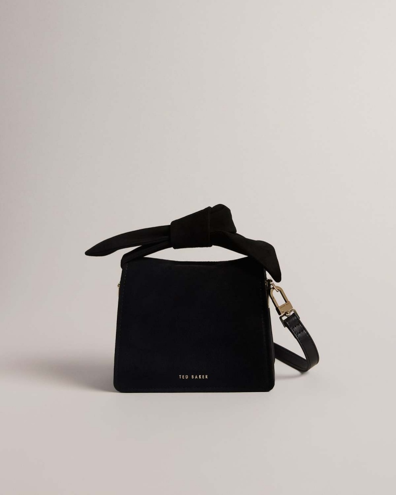 Ted Baker NIYAH Soft Knot Bow Mini Crossbody Bag Negrii | 409VQEPYO