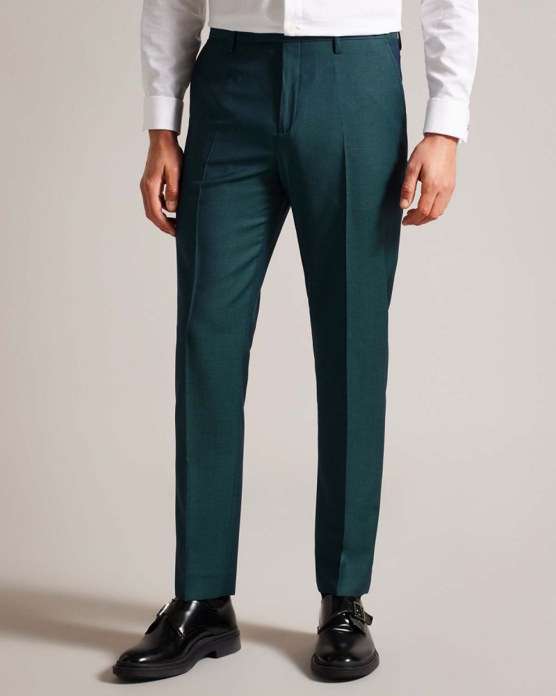 Ted Baker NORTHT Lână Tonic Slim Suit Trouser Teal-blu | 792KSHDTQ