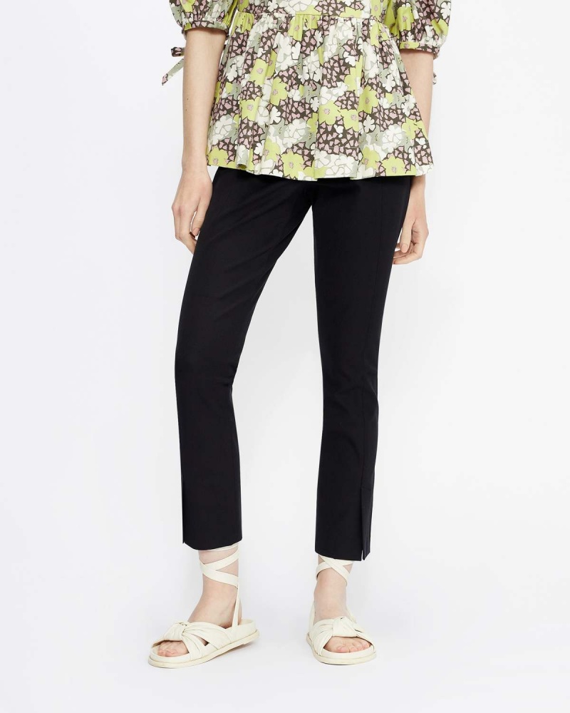 Ted Baker OZETE Split Front Detail Trouser Negrii | 340SRKUMA