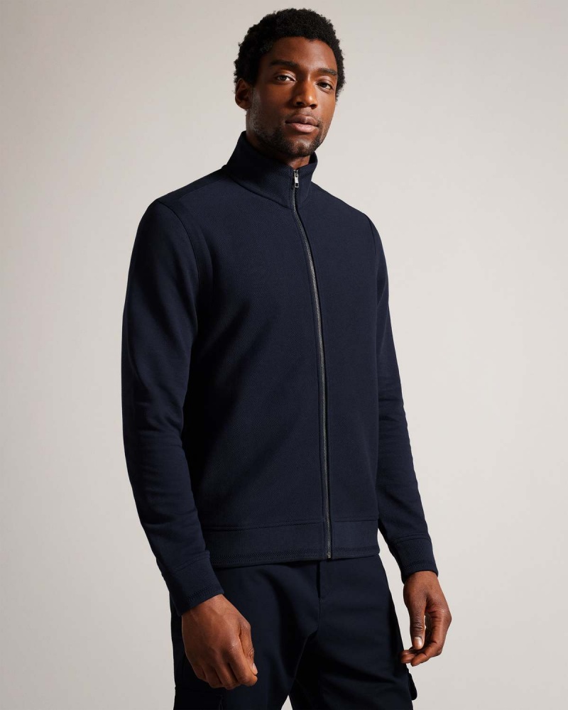 Ted Baker PHLOEM LS Regular Full Zip Bleumarin | 453RZNFEA