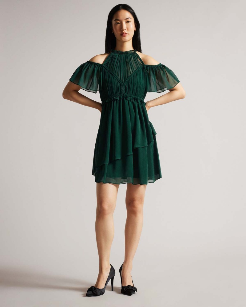 Ted Baker POPPIO Rope Detail Mini Rochie Albastru Deschis | 792CLKTNE