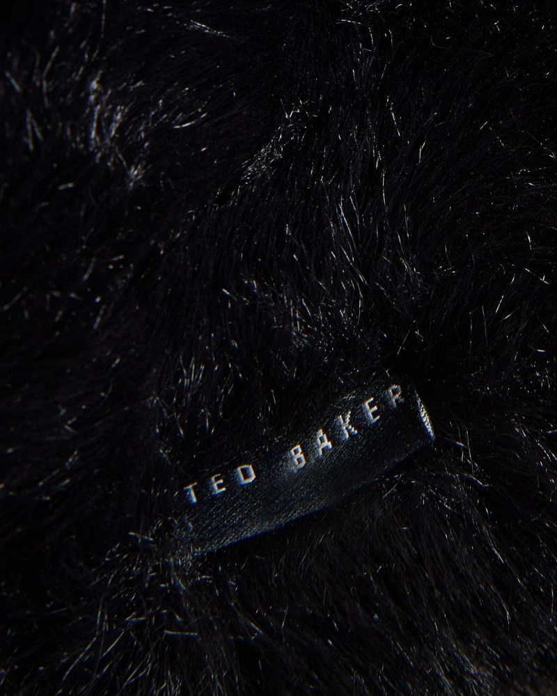 Ted Baker PRINNIA Faux Fur Bucket Hat Negrii | 216GPSNIA